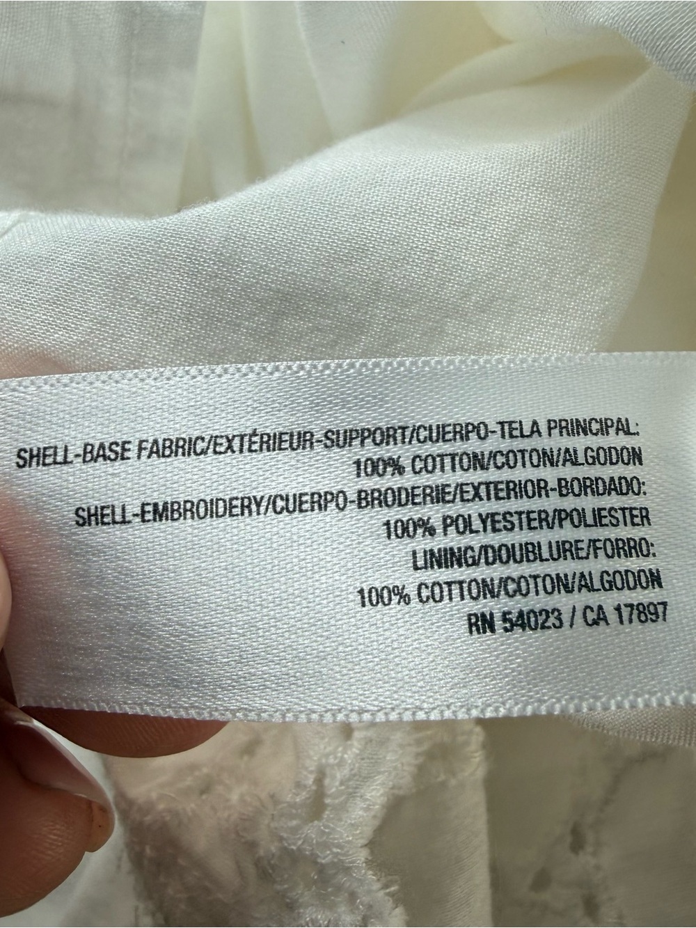 Old Navy Lined Y2K Dress Size 12 Cotton Tank Peasant Cottage core White Eyelet - Picture 4 of 8
